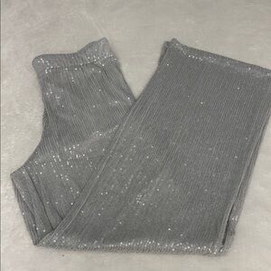 Wild Fable Light Gray‎ Sequin Pants Size Medium